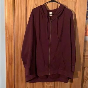 Terra&Sky maroon/purple hooded sweatshirt